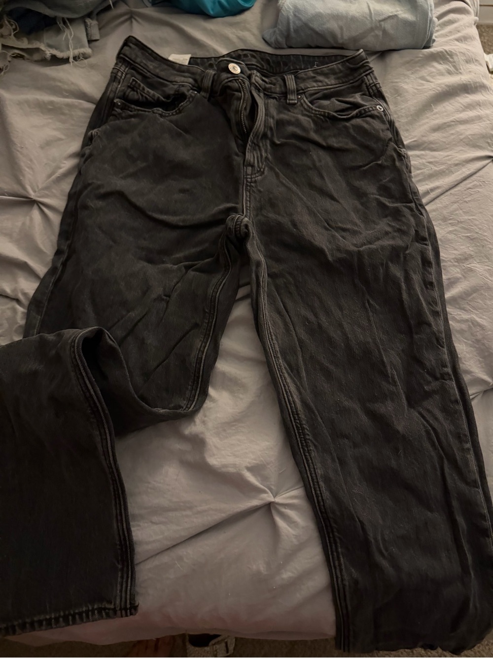 American Eagle Black Denim Jeans - Classic Straight Fit